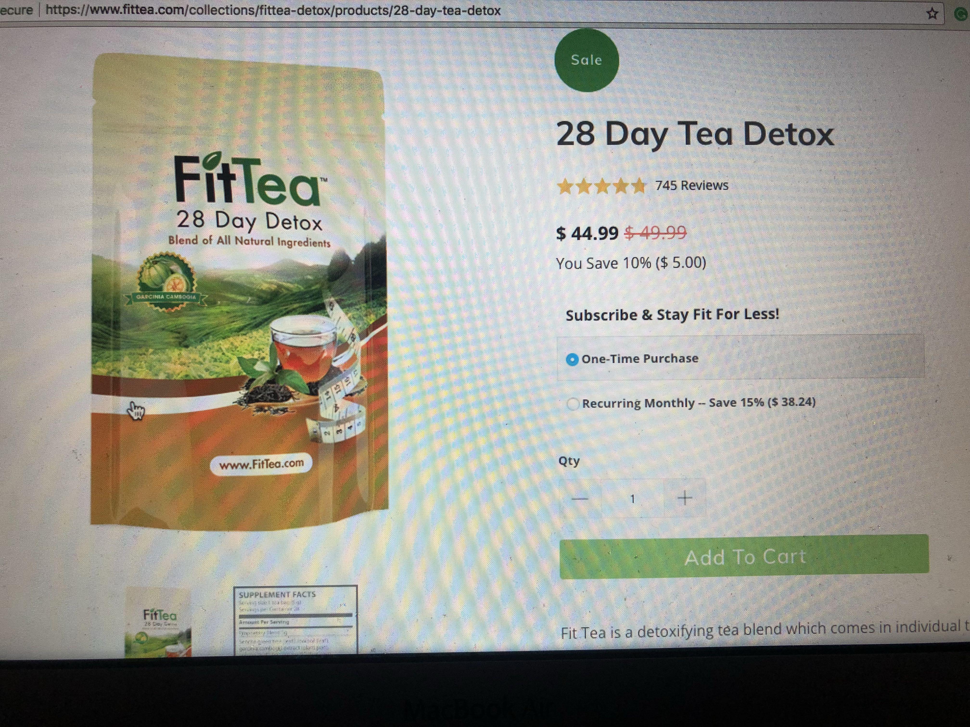 Fit Tea 28day Detox And Body Wraps Health Beauty Skin Bath