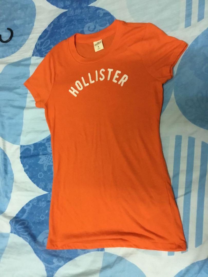 orange hollister shirt