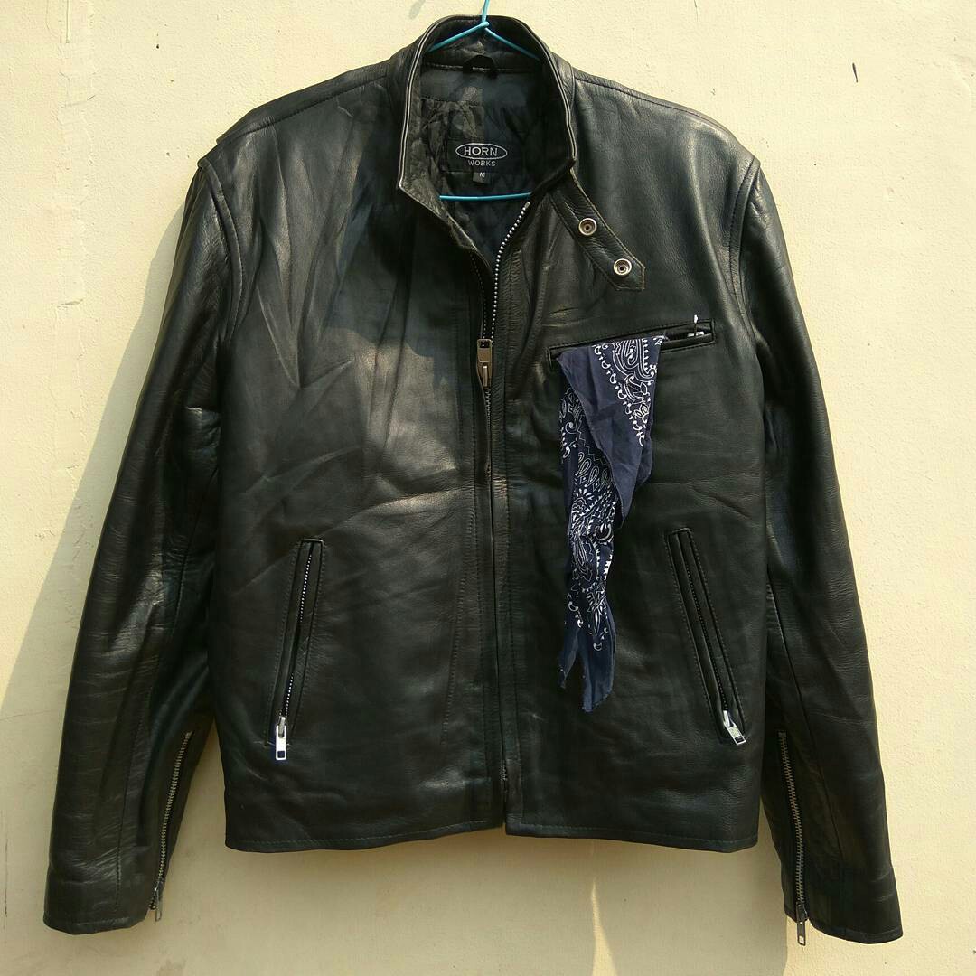HORN WORKS LEATHER JACKET LOT 4732 SINGLE RIDER CAFE RACER, Fesyen