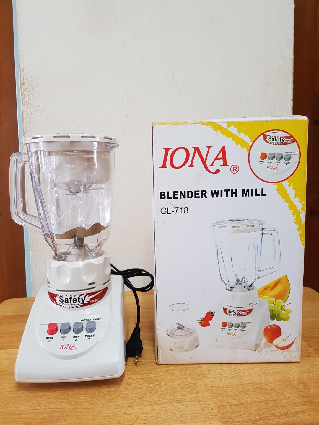 Iona blender with mill, TV & Home Appliances, Kitchen Appliances