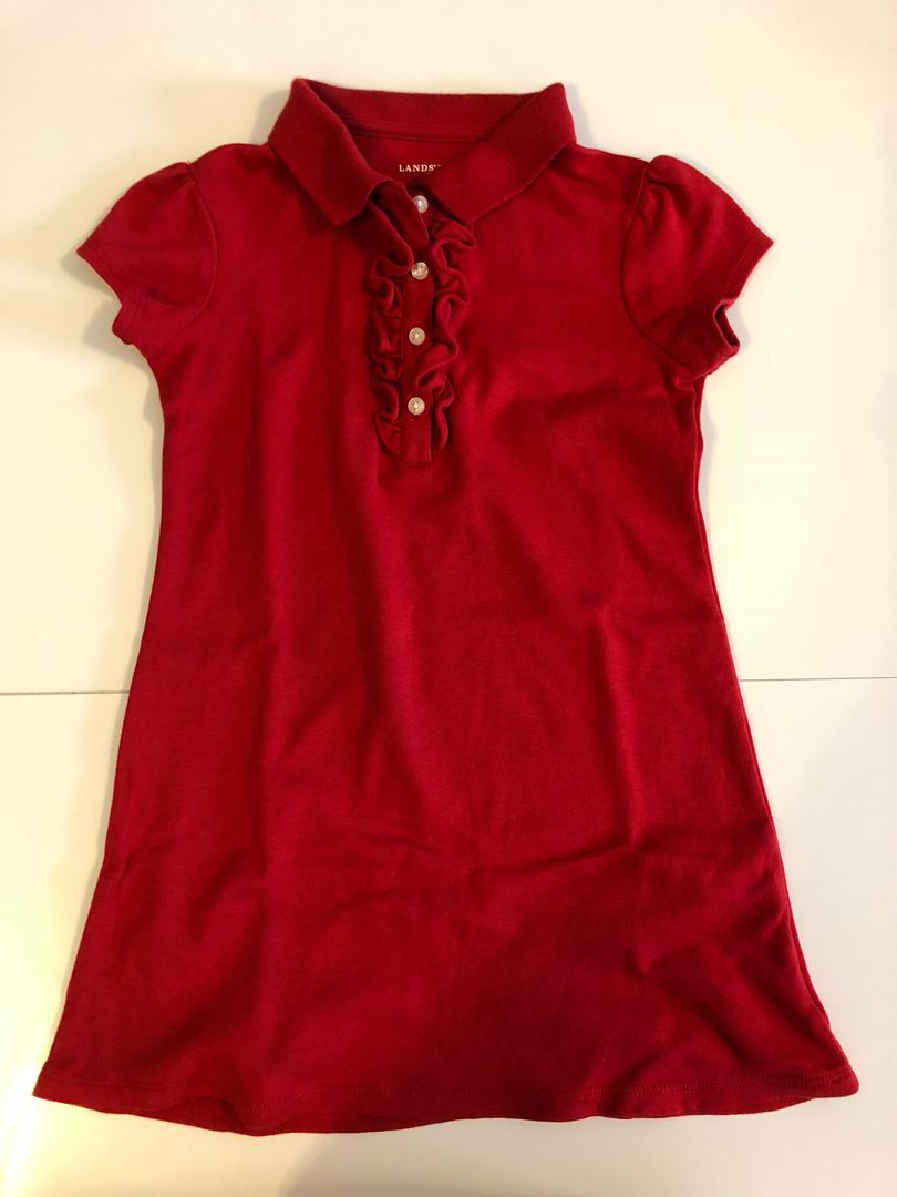 lands end ruffle t shirt dress