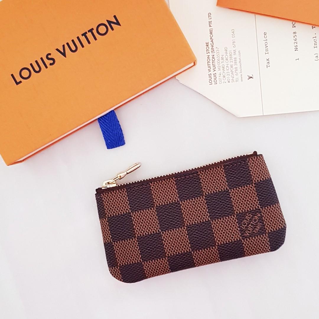 BNIB Louis Vuitton Key Pouch Cles Damier Ebene N62658