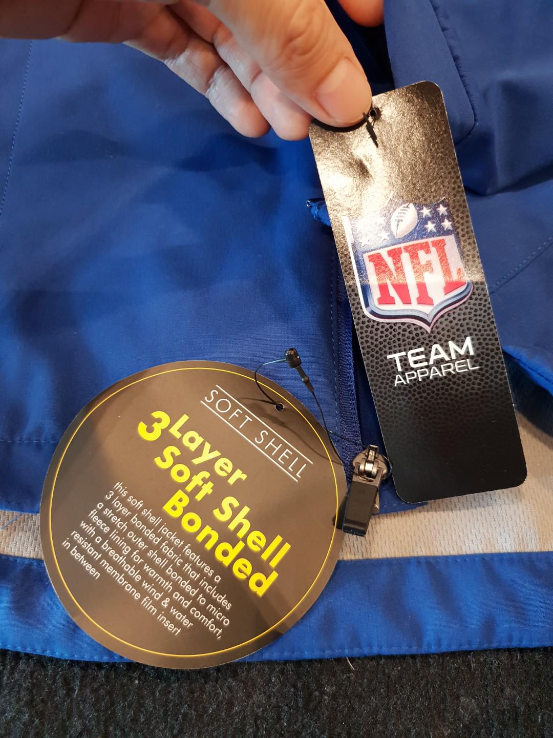 nfl soft shell bonded jacket with fleece interior