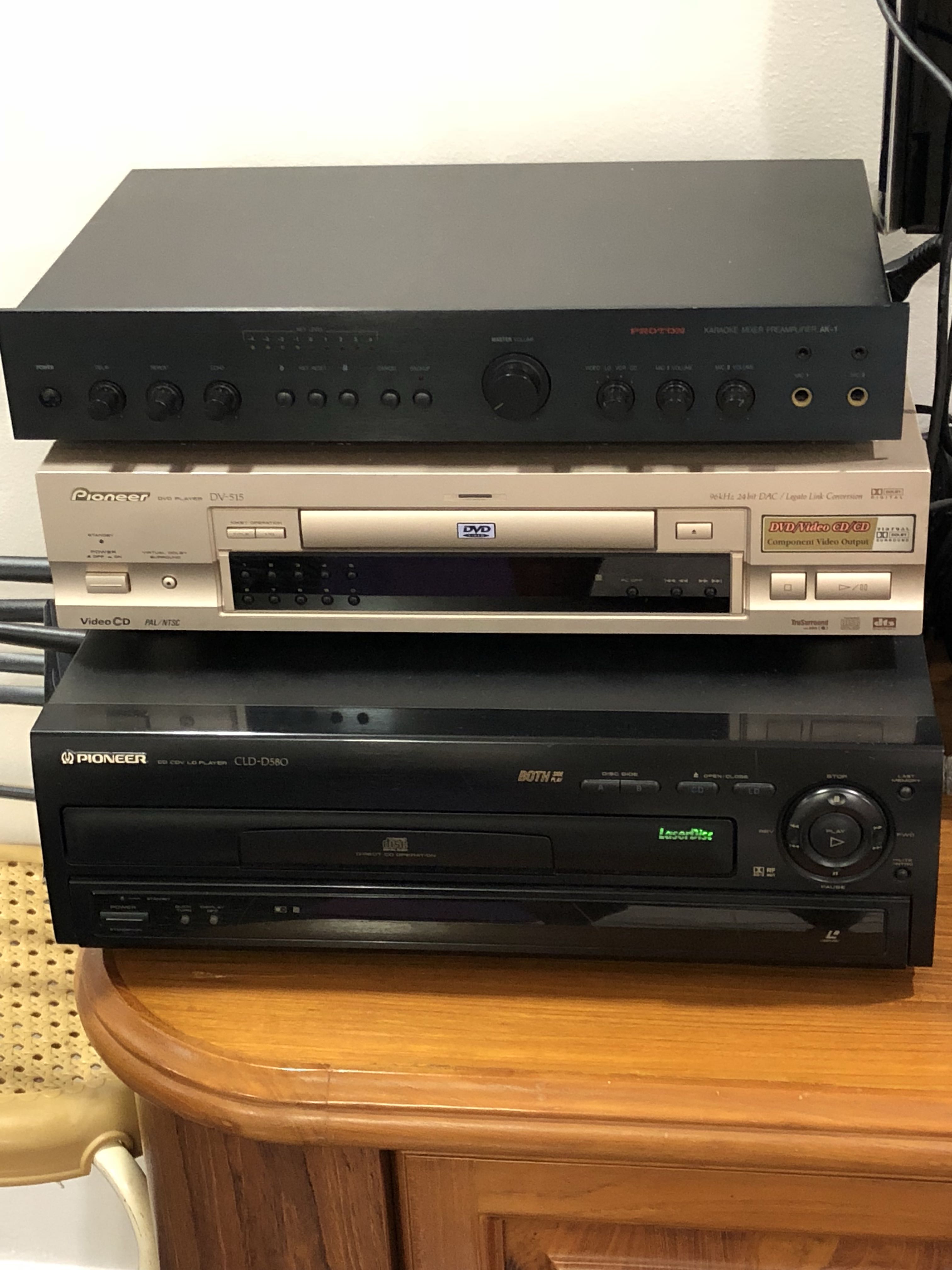 Pioneer karaoke mixer Preamplifier AK1, Pioneer DVD & Pioneer CD/DVD