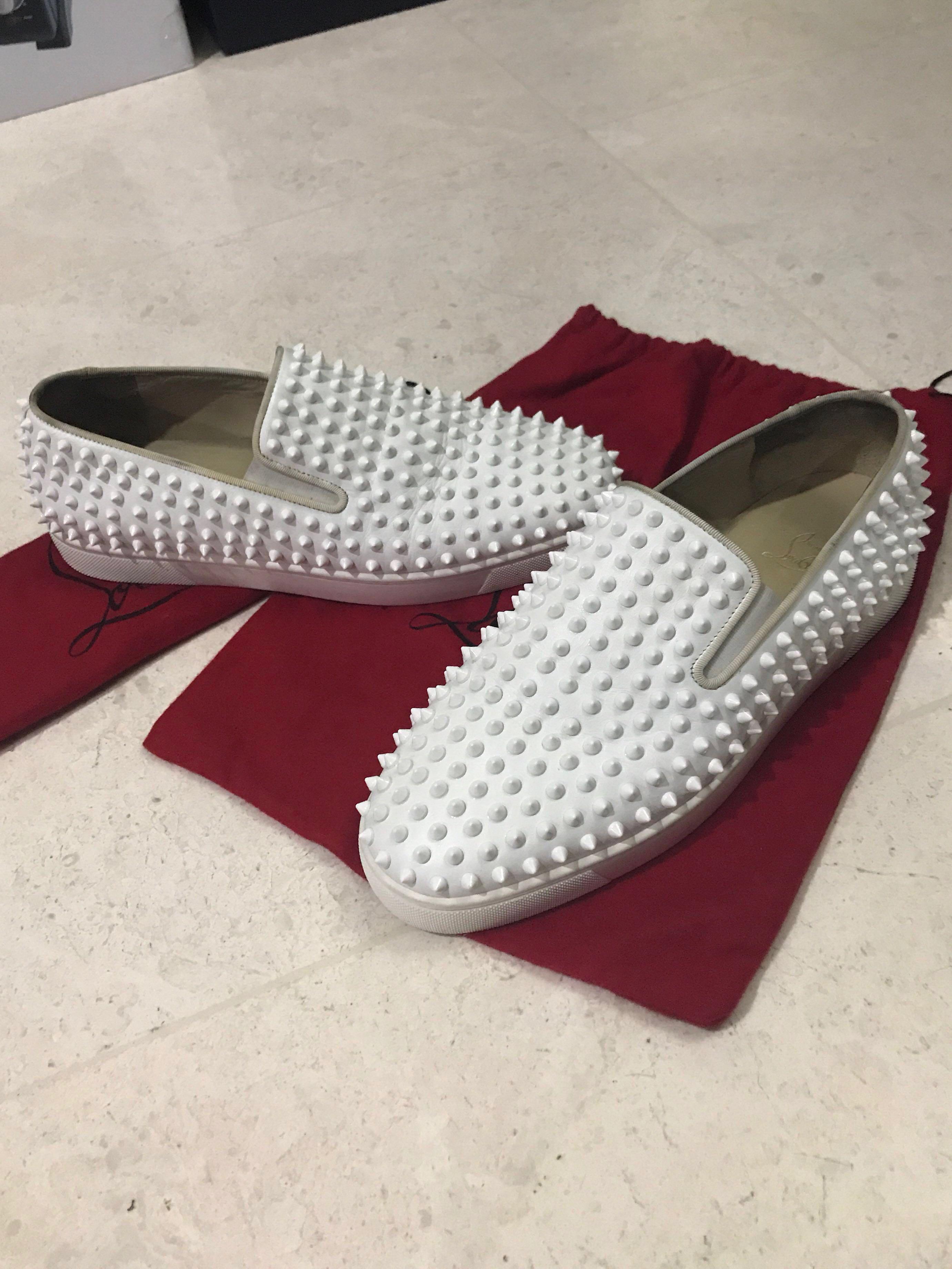 Preloved Christian Louboutin Rollerspike Slip-On shoes Snow White