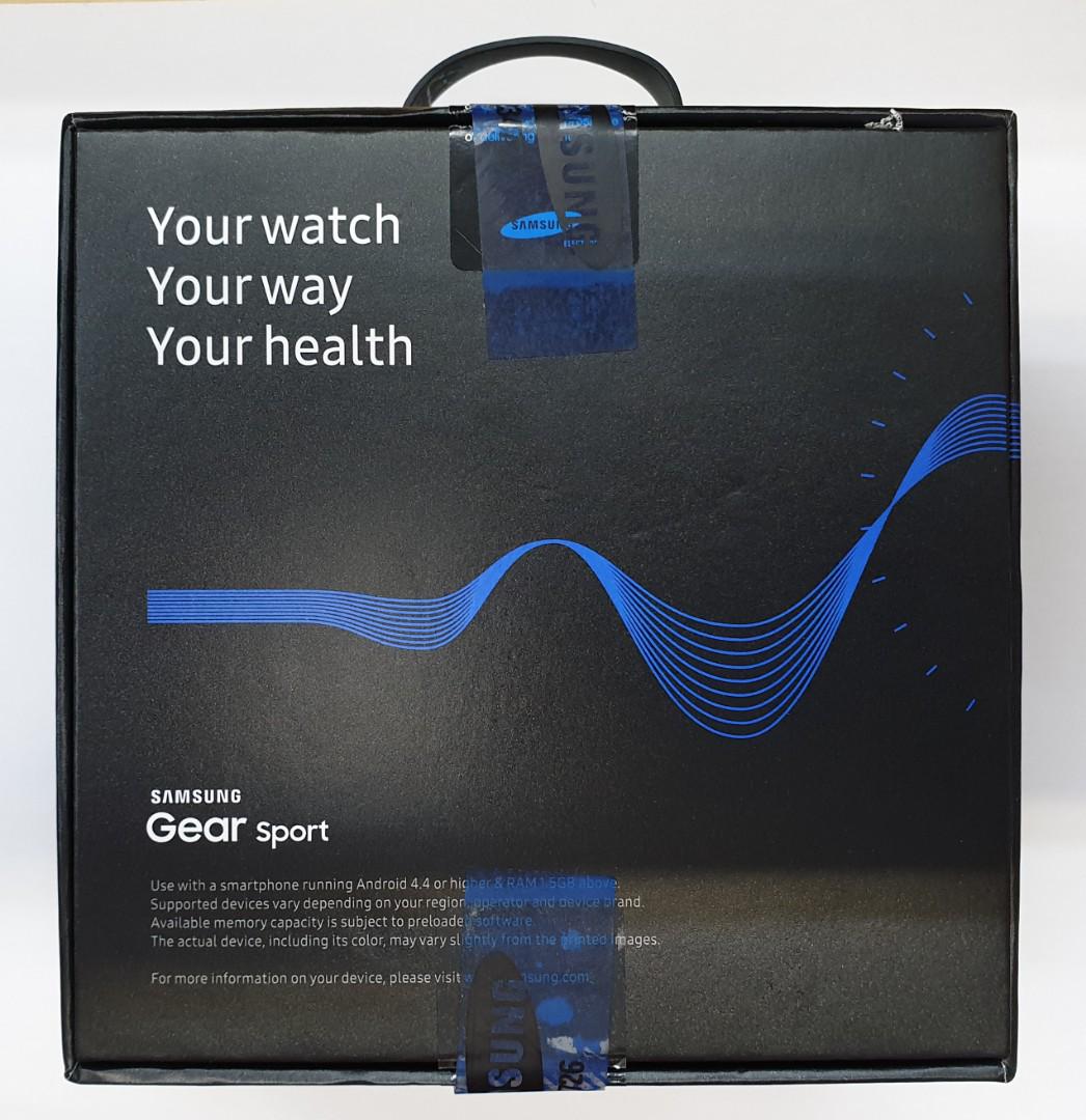 ORIGINAL SAMSUNG GEAR SPORT SM R600 NOTE 9 SMART WATCH BRAND NEW IN SEALED BOX SME SET 1 YEAR WARRANTY. MISB