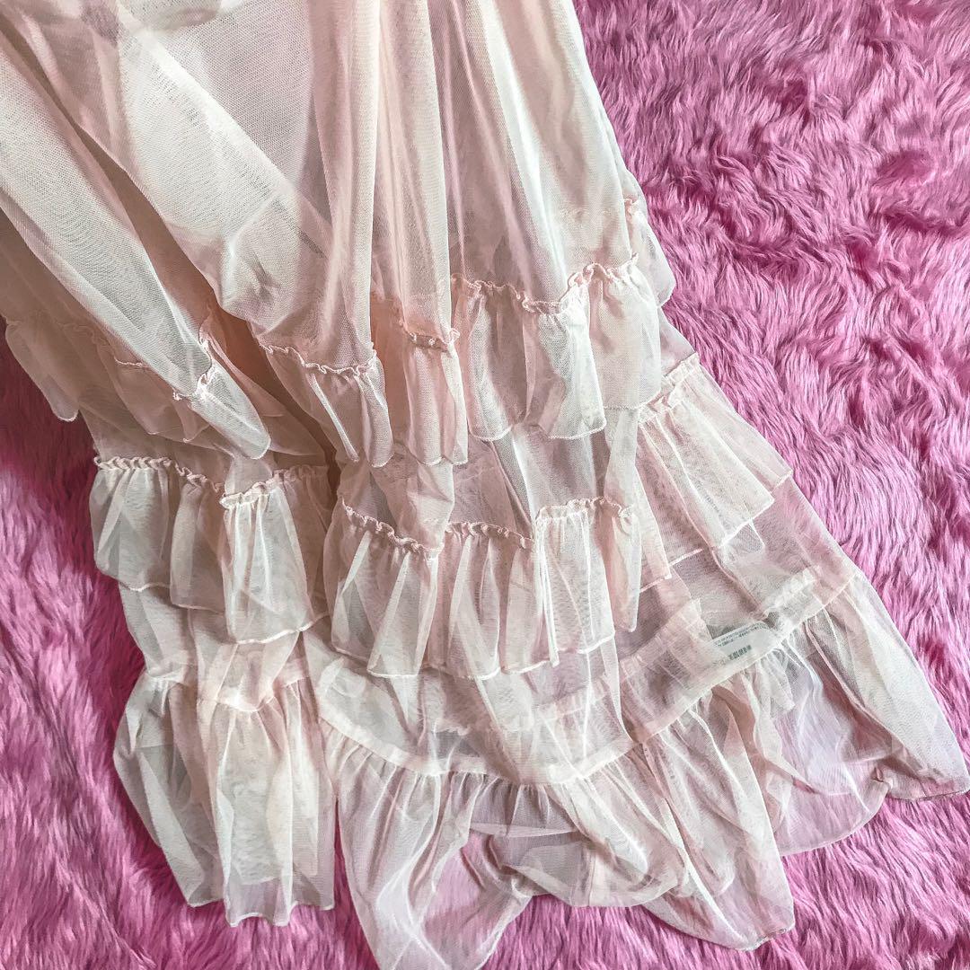 sheer tulle maxi dress