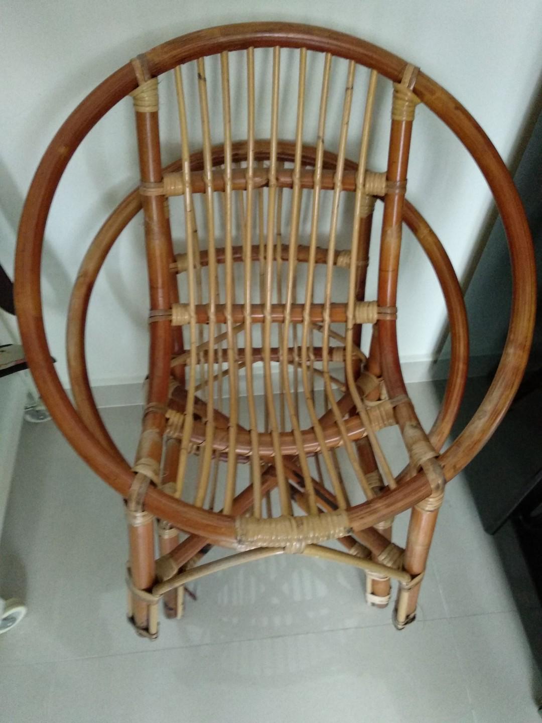 small bamboo chair