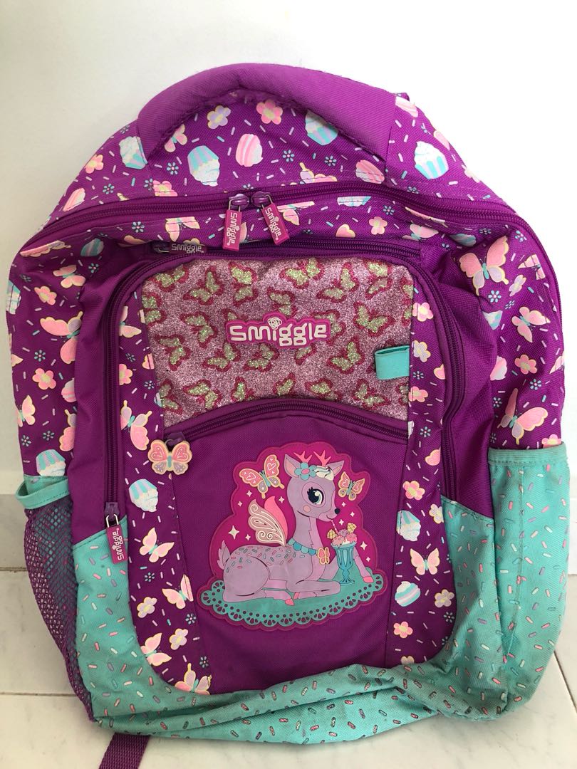 smiggle purple backpack