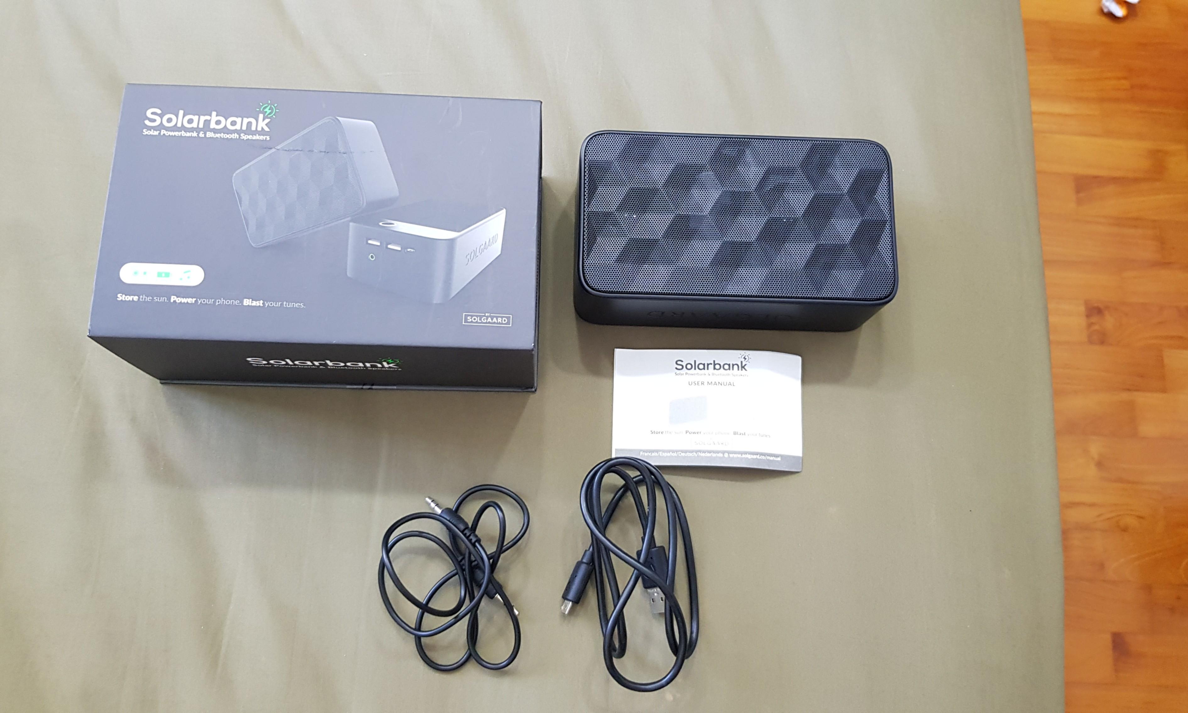 Solarbank by Solgaard Solar Powerbank and Bluetooth Speakers Used But