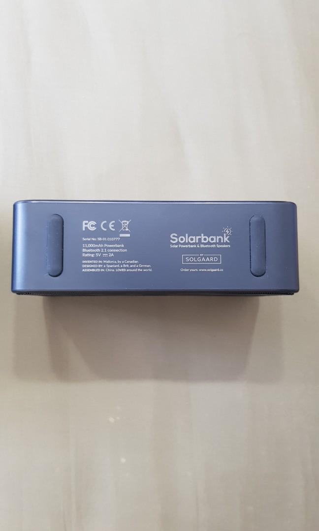 Solarbank by Solgaard Solar Powerbank and Bluetooth Speakers Used But