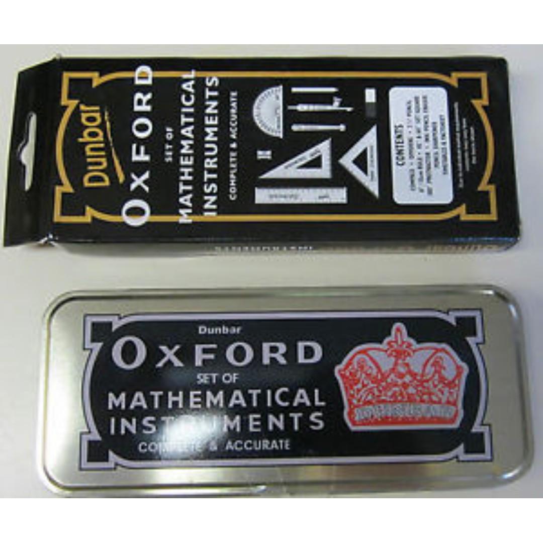 The Helix Oxford Set Of Mathematical Instruments New In Metal Tin