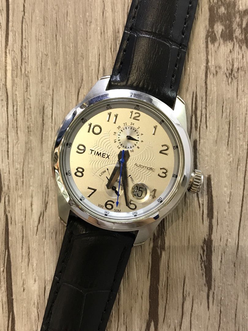 Timex automatic power reserve watch sales