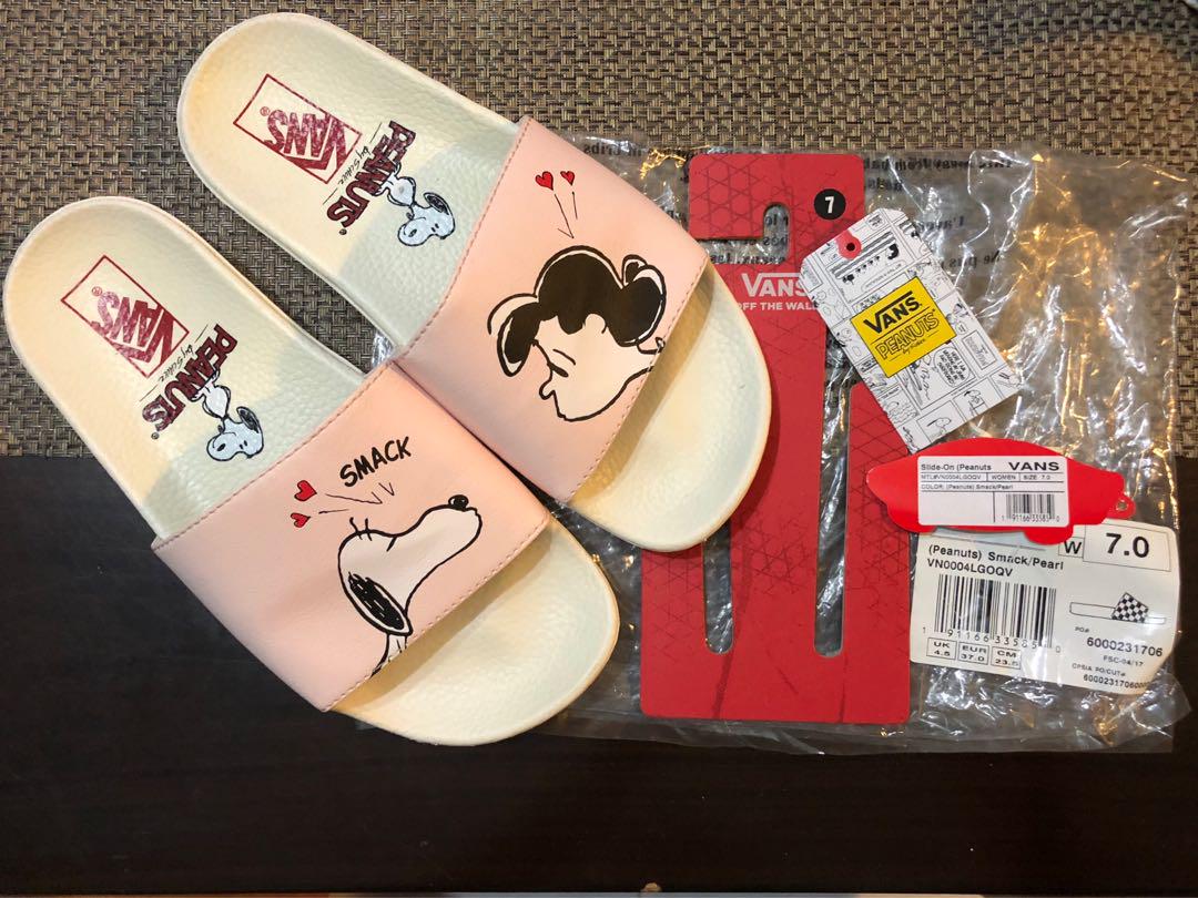 Vans peanuts slides on sale