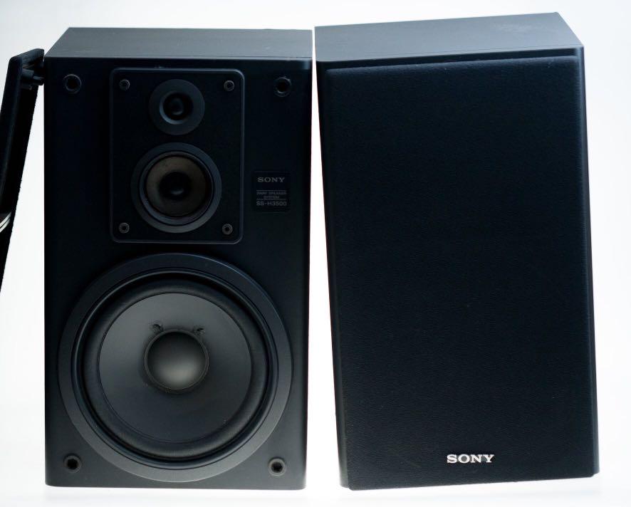 Vintage 1990 Sony SSH3500 3Way Bookshelf Speaker Made in JAPAN, Audio