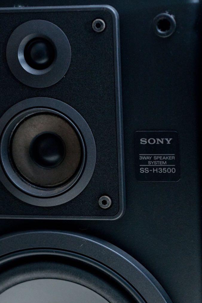 Vintage 1990 Sony SSH3500 3Way Bookshelf Speaker Made in JAPAN, Audio