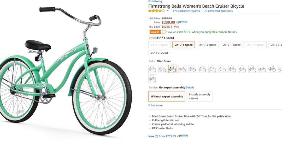 Wide Wheeled Beach Cruiser Bike With Baby Seat Bicycles Pmds