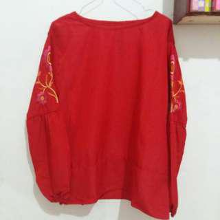Blouse merah cabe