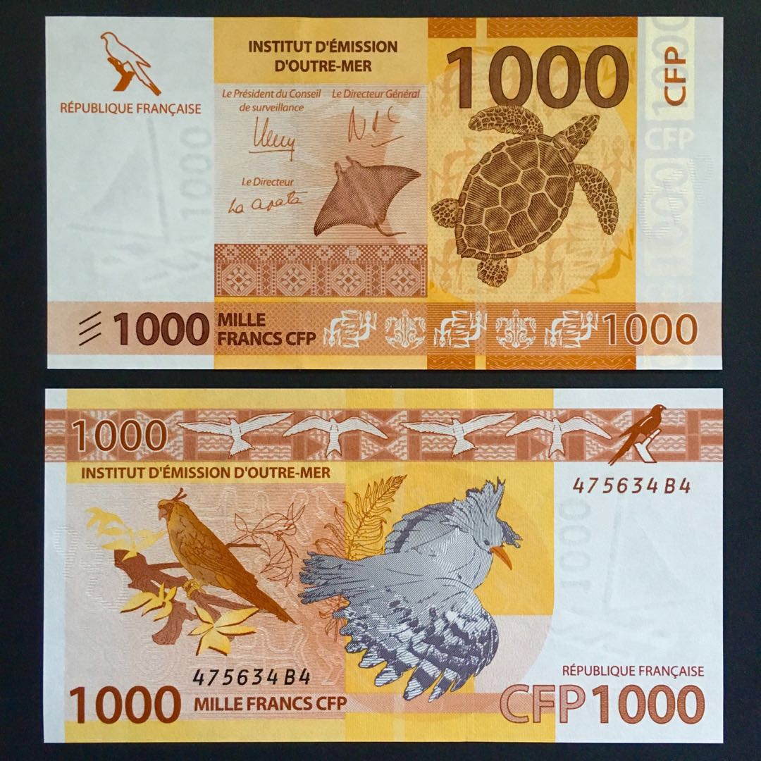 Francs ND 2014 P-7 French Pacific Territories UNC 5,000 5000