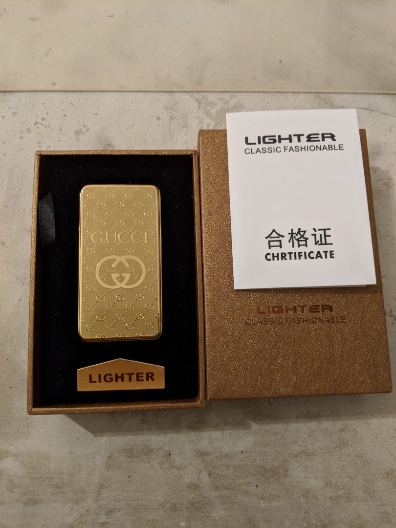 24 K Gucci Gold USB Lighter, Luxury, Accessories on Carousell
