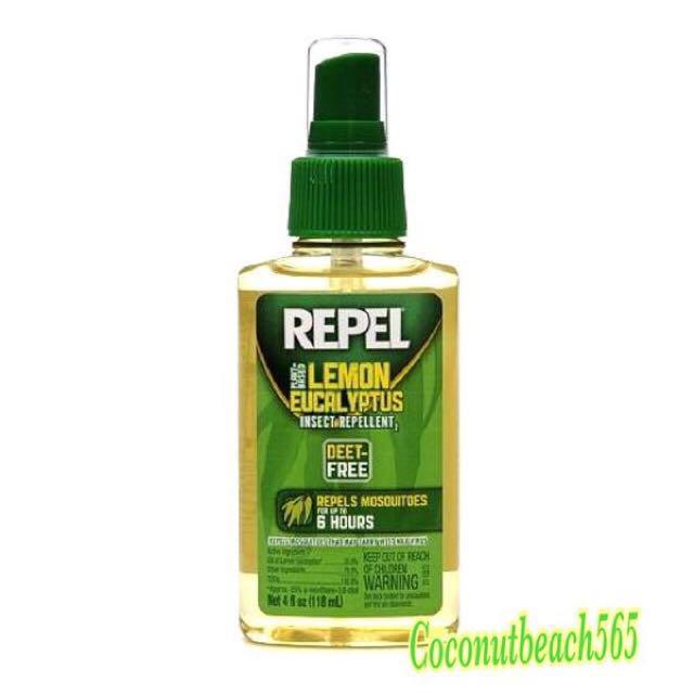 美國 REPEL Lemon Eucalyptus Insect Repellent 118 ML純天然不含DEET 檸檬桉葉油植物蚊怕水驅蚊