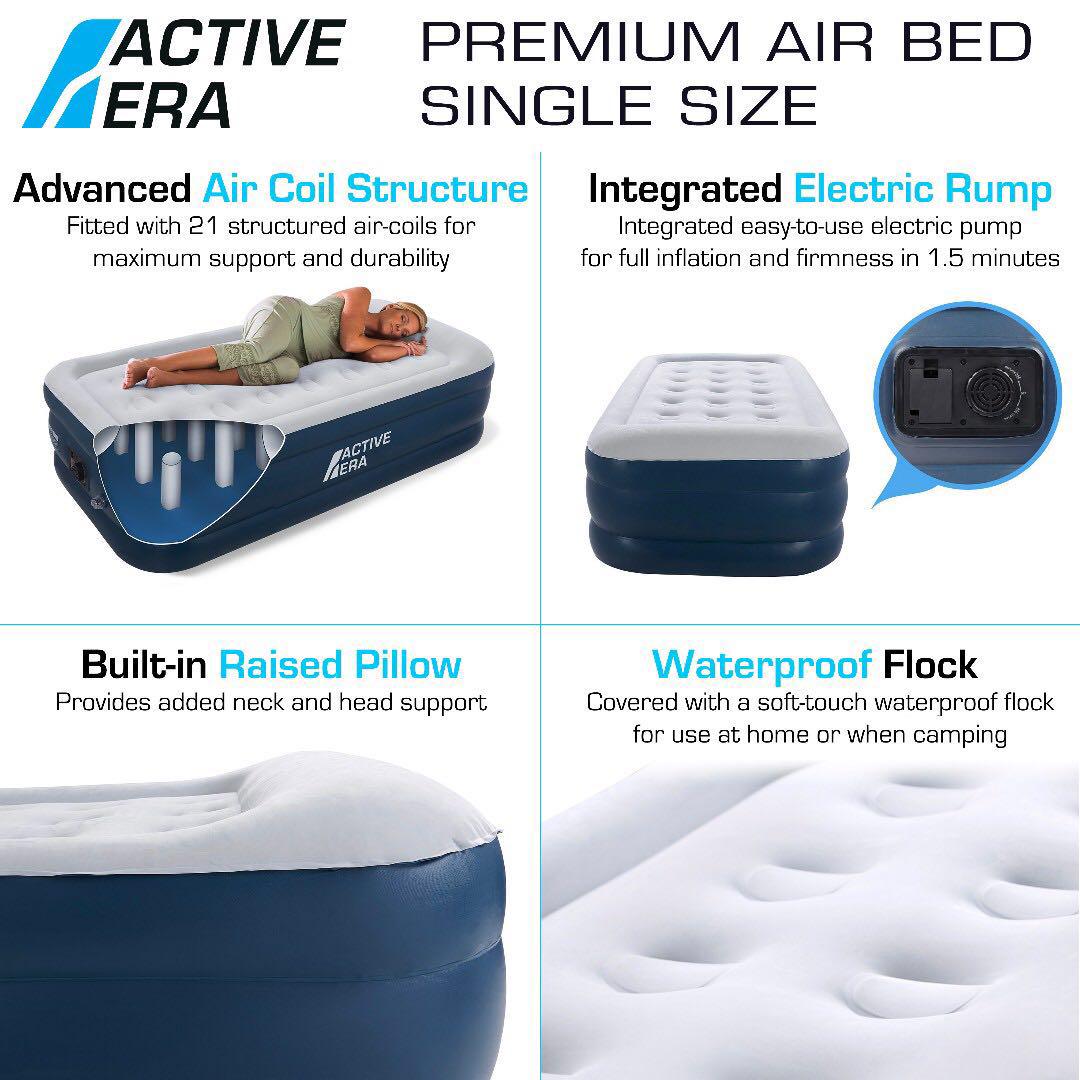 Active Era Premium Air Mattress Inflatable Air Bed with Pump, Furniture