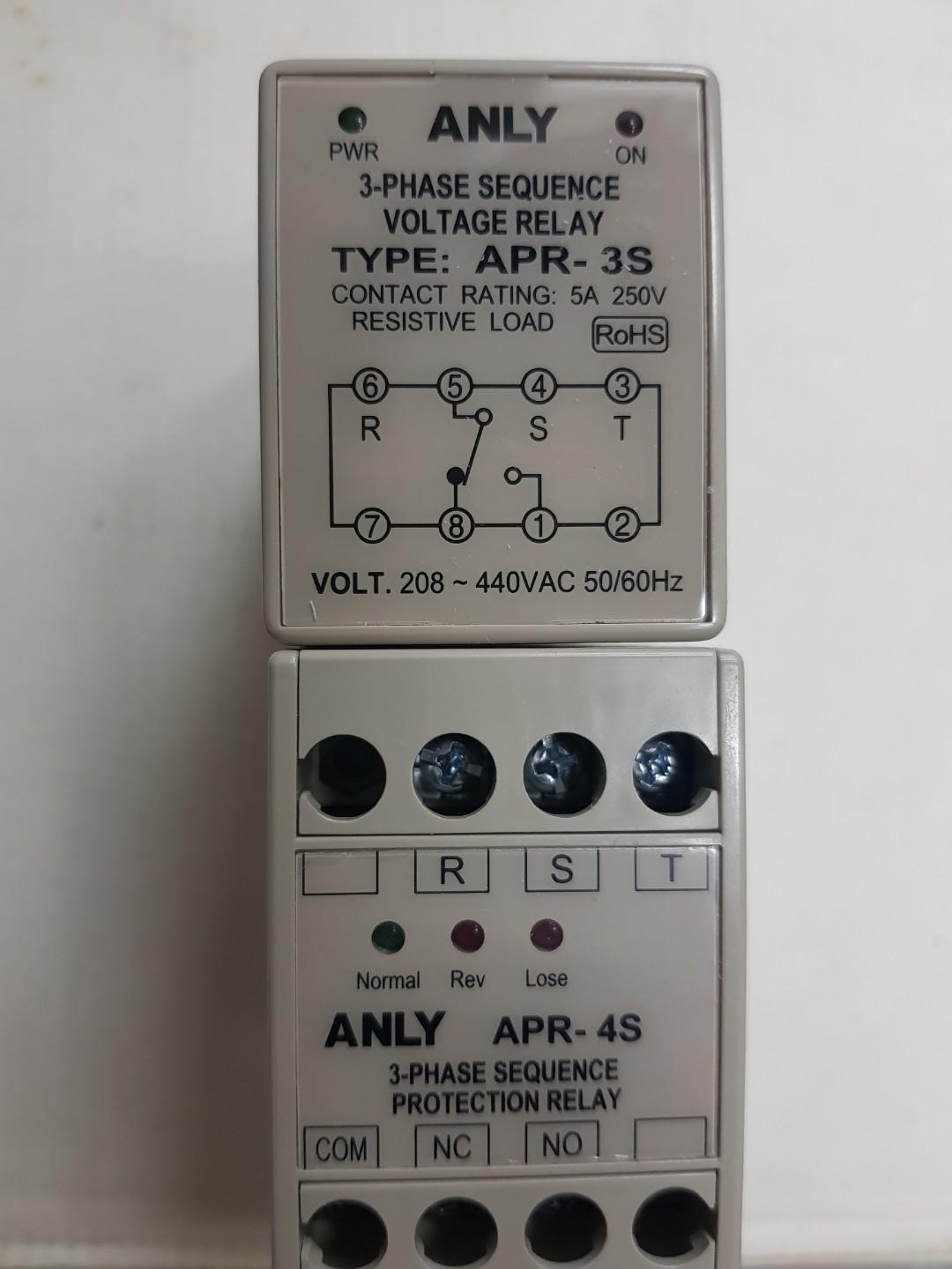 ANLY 3 Phase Sequence Voltage Relay / 3 Phase Sequence Protection Relay, Sports Equipment, PMDs
