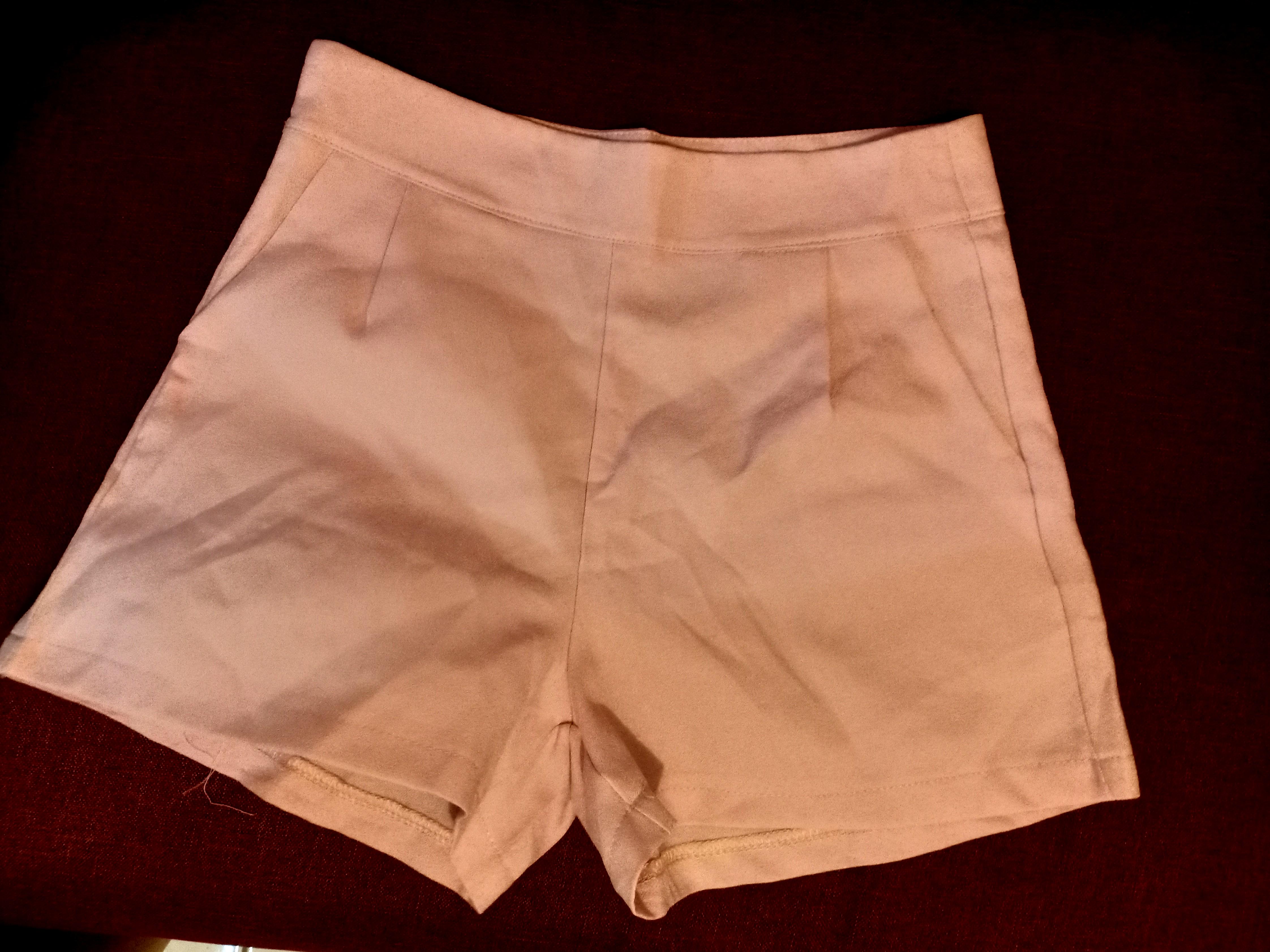baby pink high waisted shorts