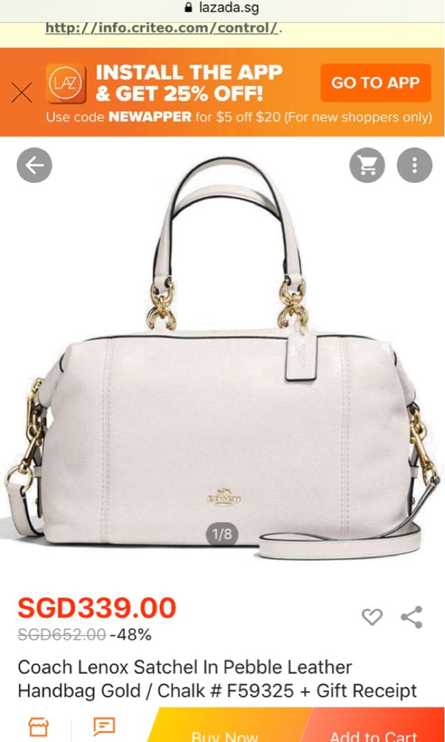 BN Coach Lenox Satchel F59325 Luxury Bags Wallets on Carousell