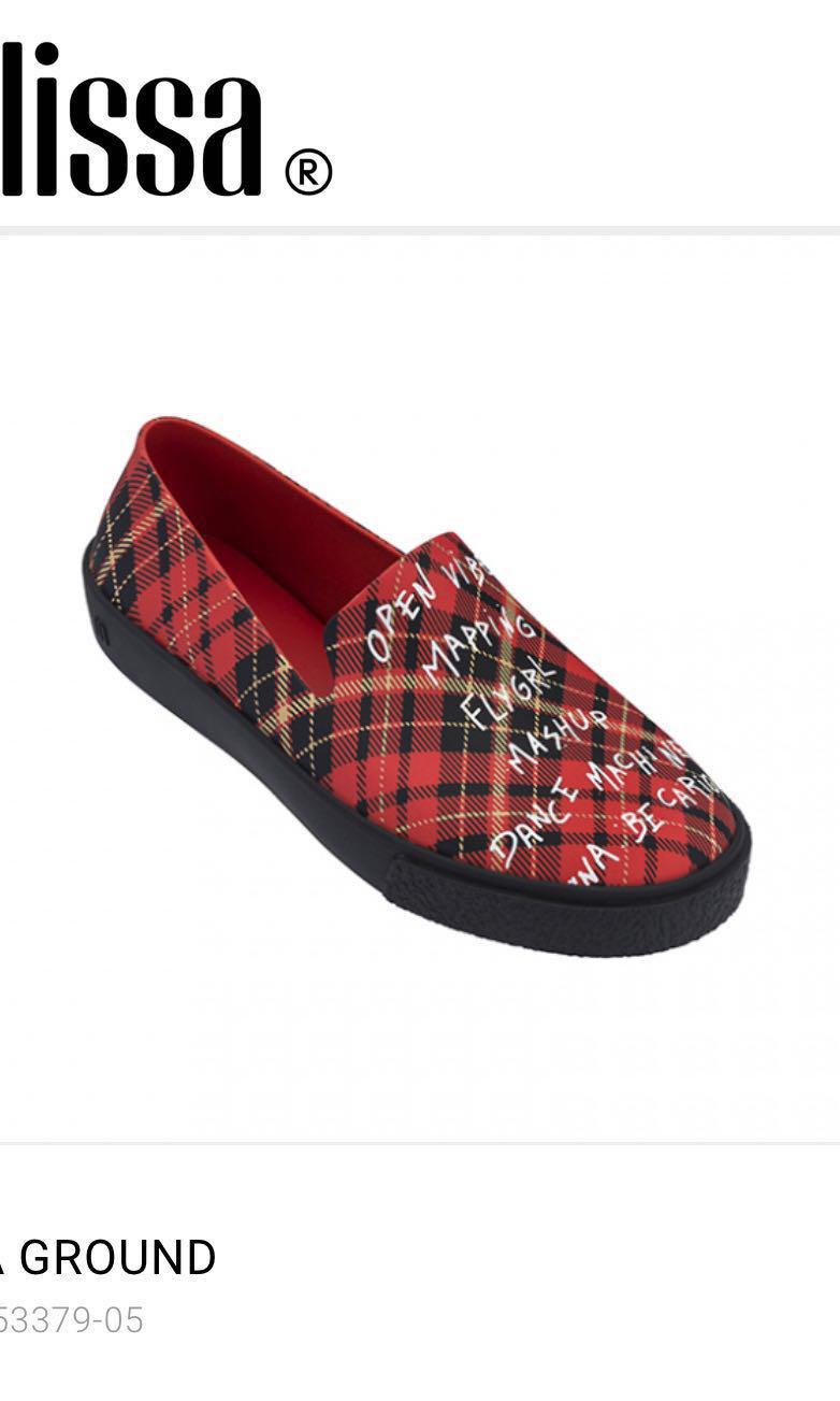 Red plaid top loafers