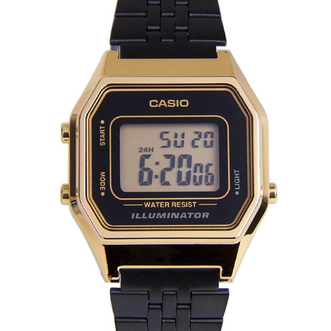 Casio illuminator gold best sale black