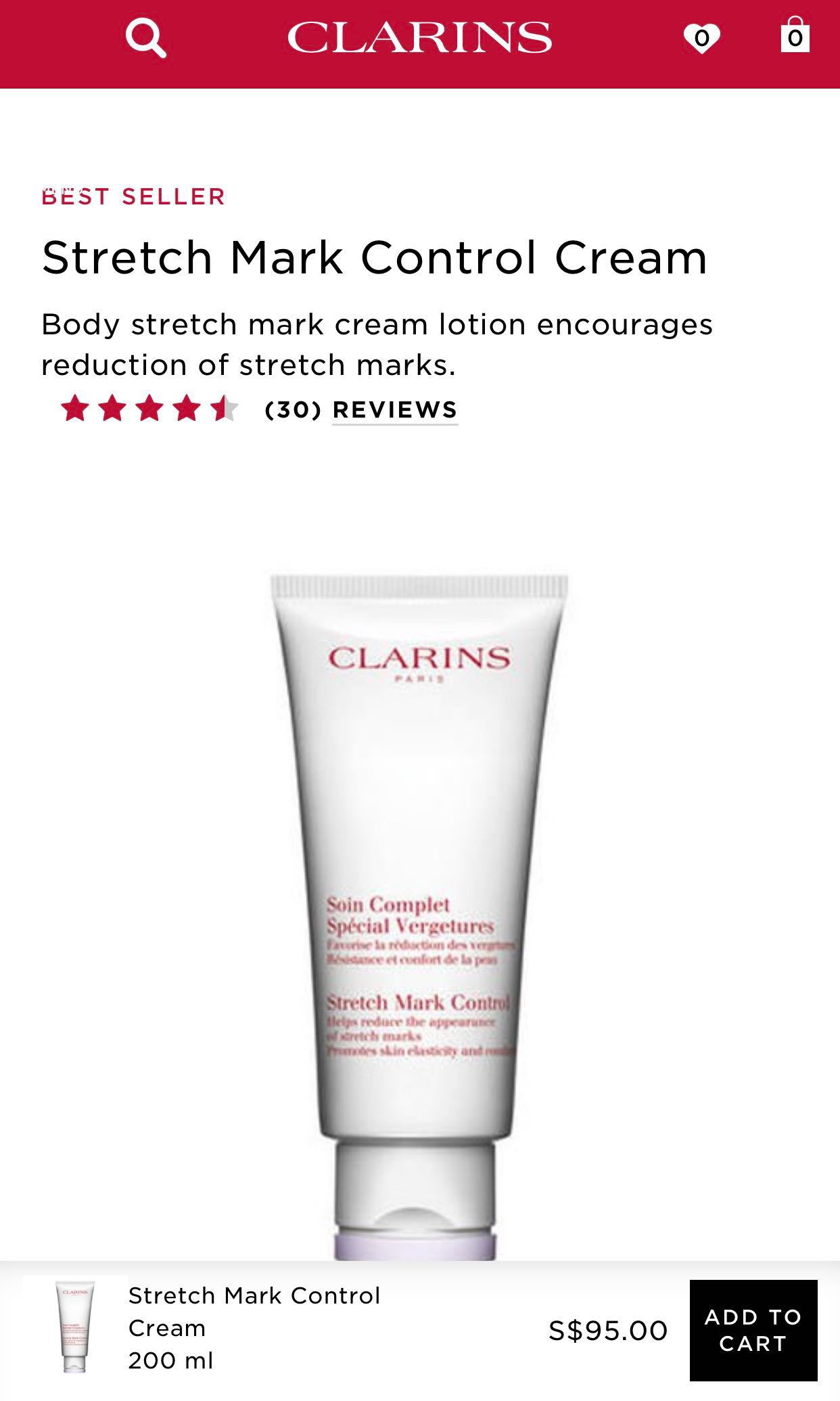 clarins stretch mark cream