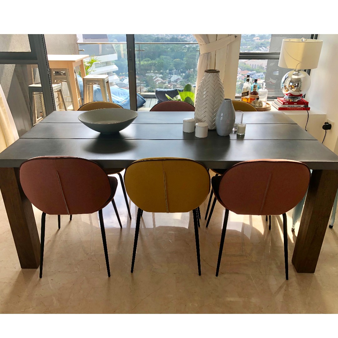 Crate and Barrel Dining Table 8 seats, Furniture & Home Living