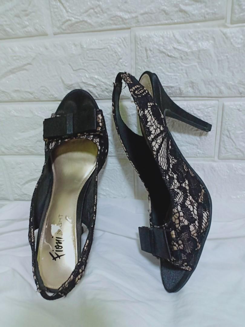 fioni night black heels
