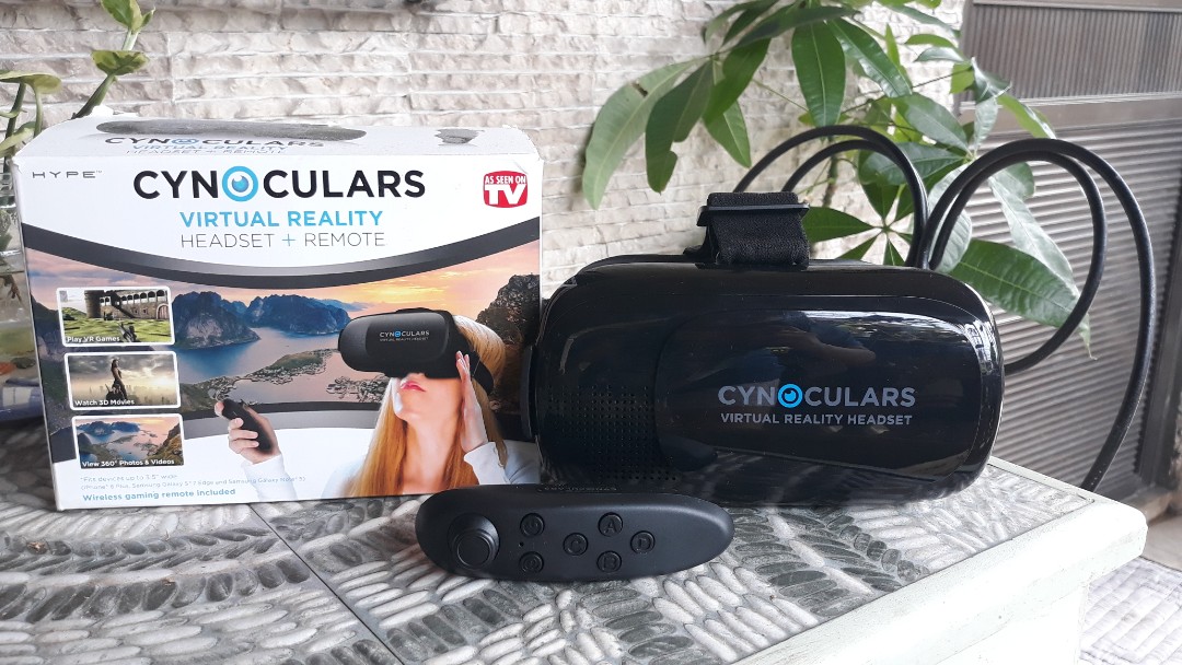 Hype Cynoculars VR (Virtual Reality) Headset with Remote White & Black