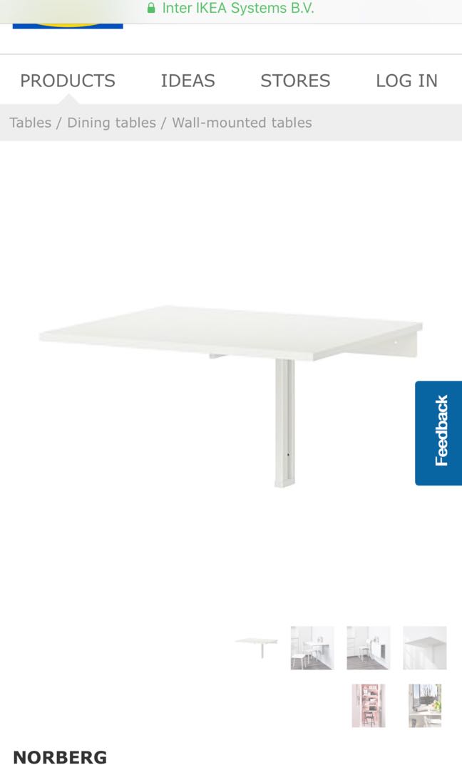 Ikea Norberg Wall Mounted Drop Leaf Table Furniture Tables Ikea Norberg Wall Mounted Drop Leaf Table Furniture Tables Chairs On Carou