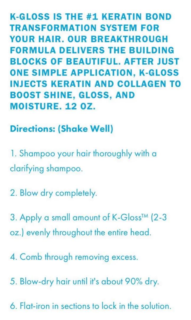 KGloss, Beauty & Personal Care, Hair on Carousell