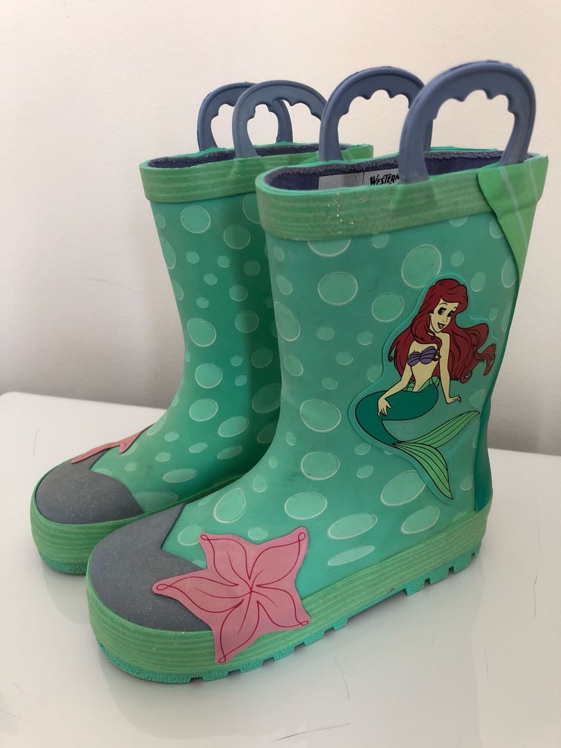Kids Rain Boots Disney Ariel size 10
