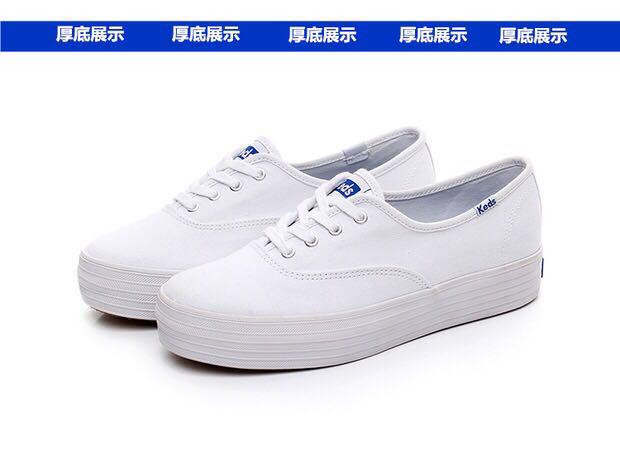 白色厚底鞋Ladies Keds white shoes 