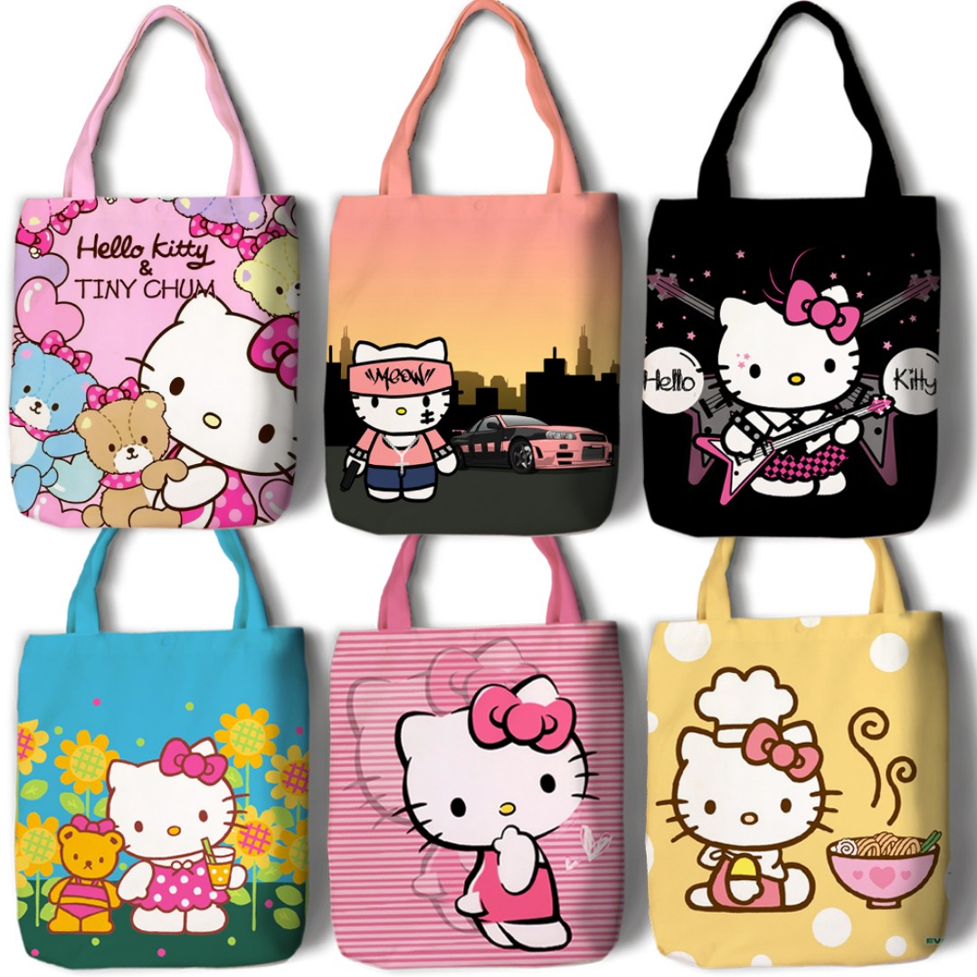 hello kitty canvas tote bag