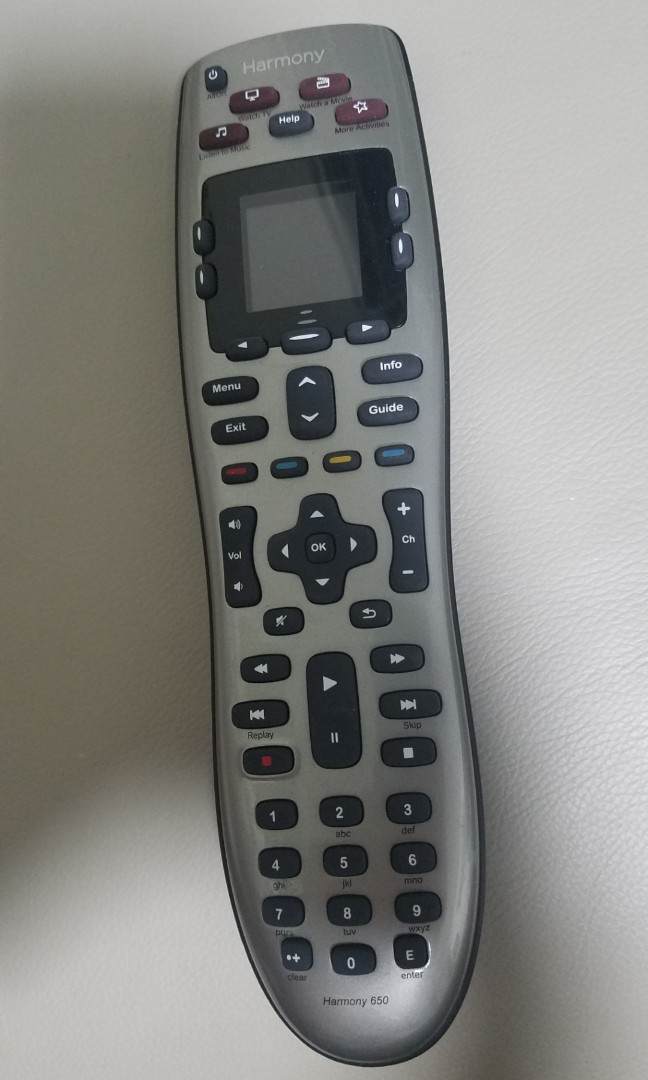Logitech Harmony 650 universal remote control, 電腦＆科技, 電腦周邊及配件, 電腦線、轉接線及