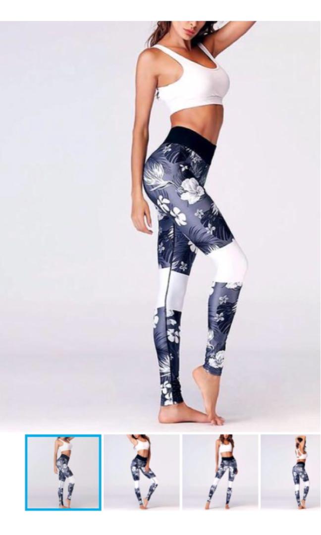 floral gym tights