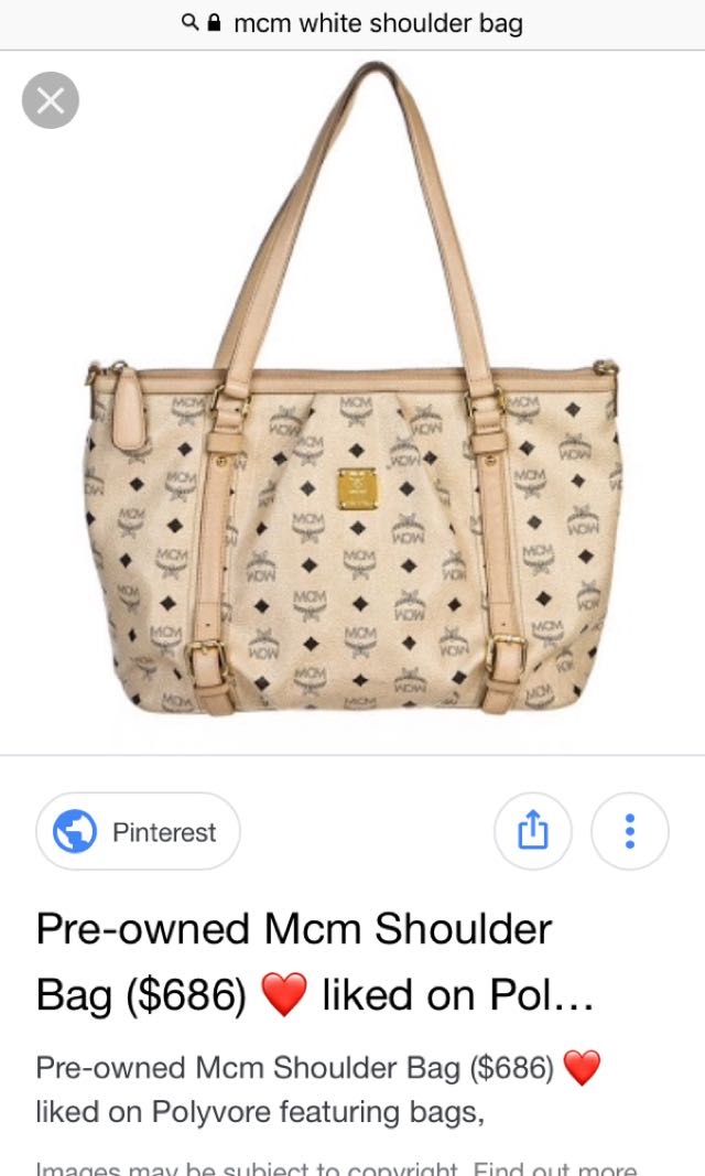 Mcm white hot sale shoulder bag