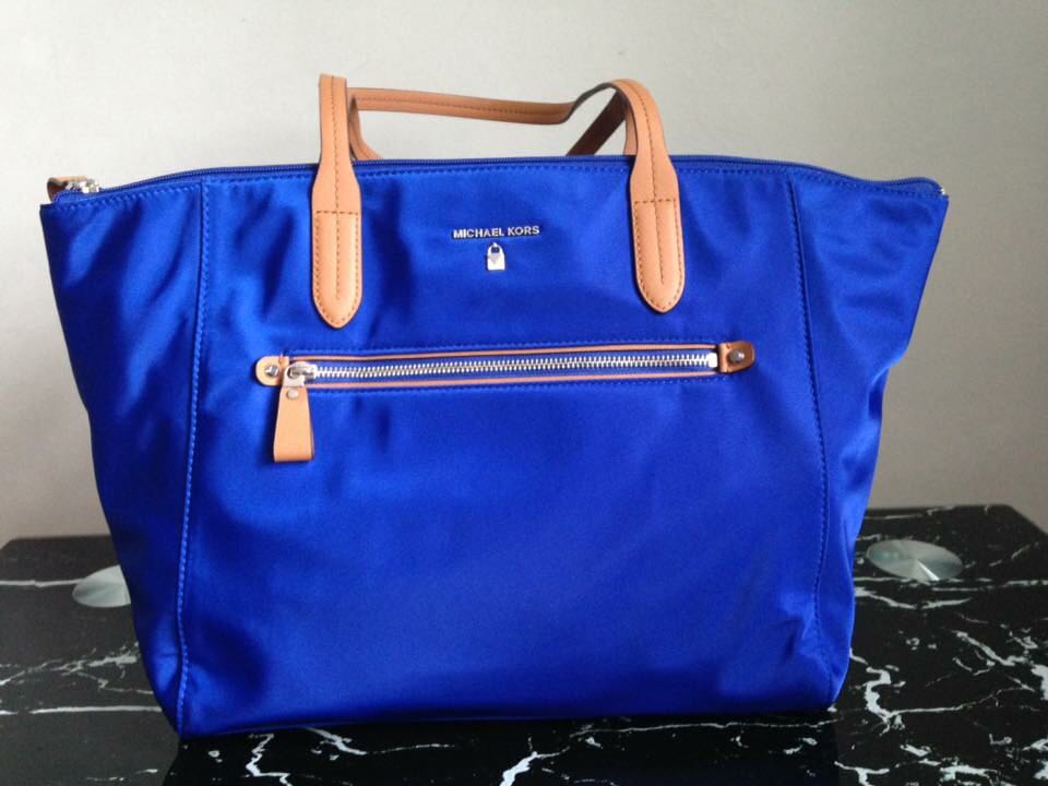 michael kors electric blue tote