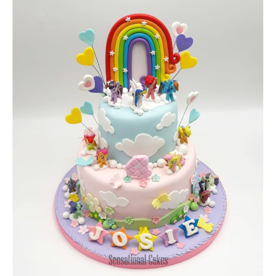 My Little Pony 3d Custom Girl Theme Cake And Cupcake Set
