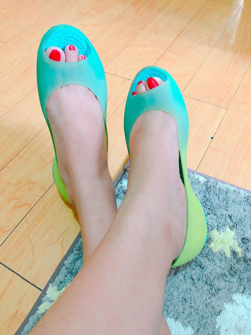 Original Crocs Peep Toe Ombre Women s Fashion Footwear Slippers