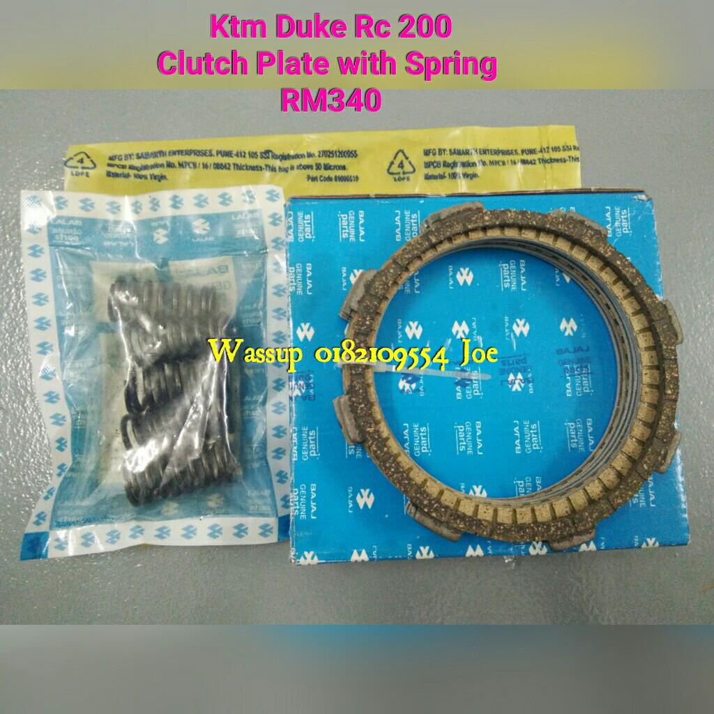 Original Ktm Duke Rc 200 Clutch Plate with Spring, Auto Accessories on