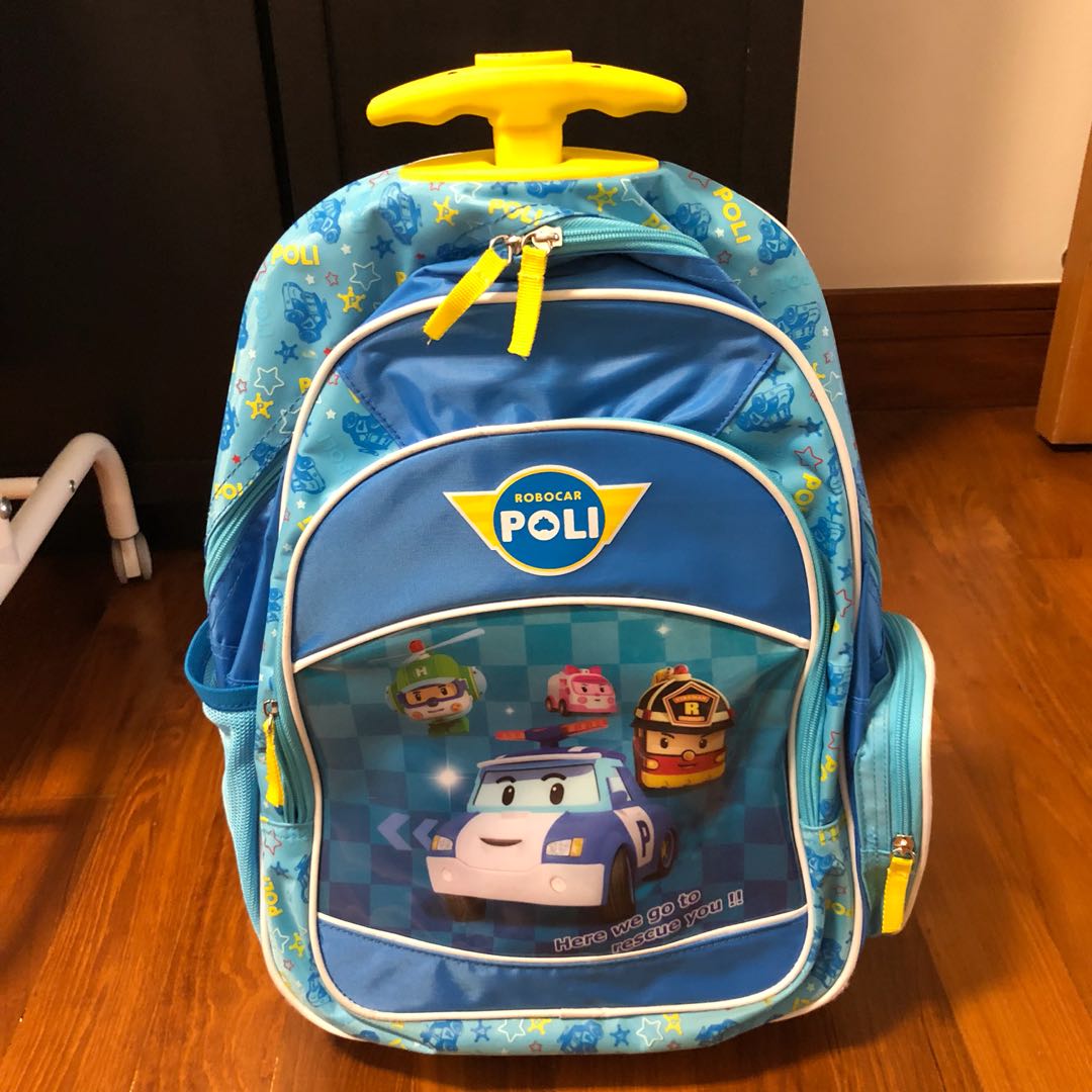 Robocar poli bag with wheels Babies Kids Going Out Diaper