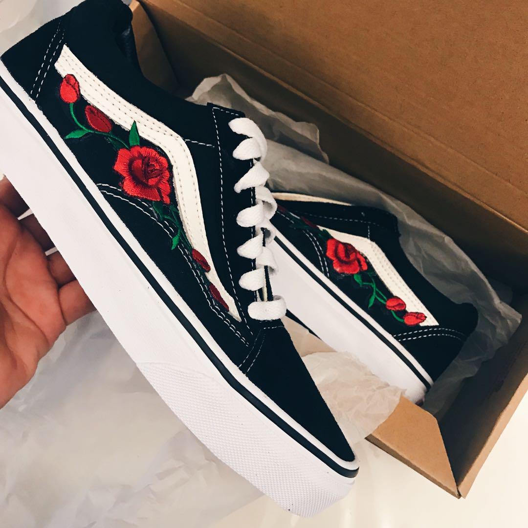 vans shoes roses