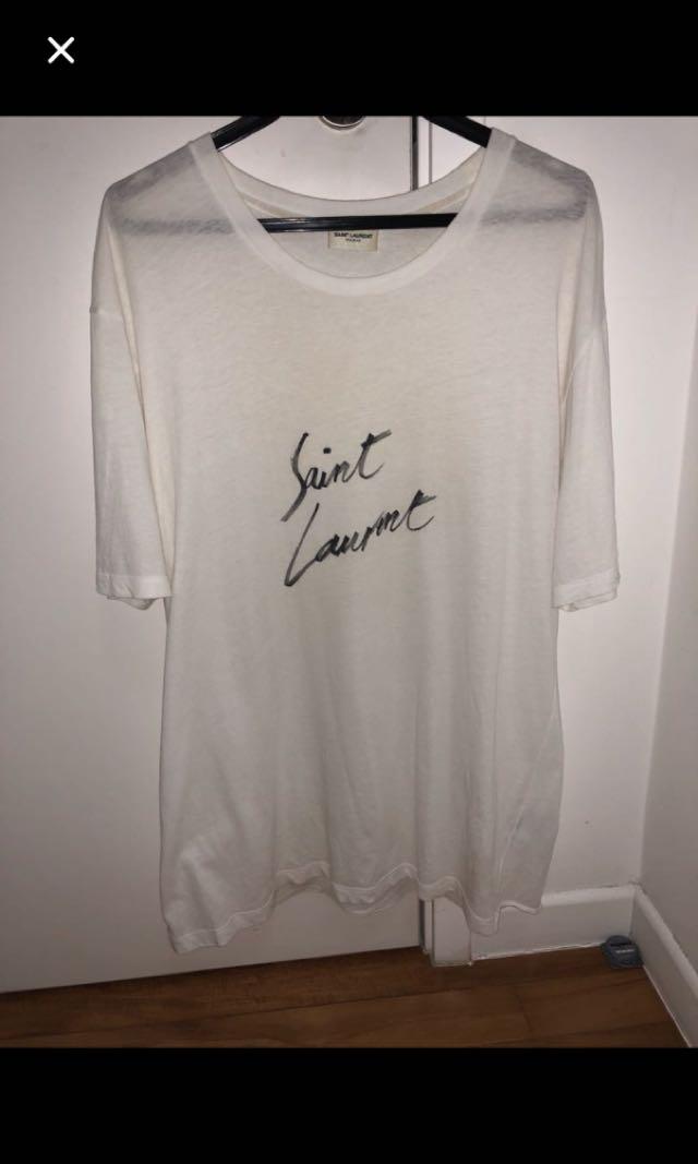 saint laurent signature tee
